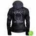 Women's Reflective Skull Biker Jacket